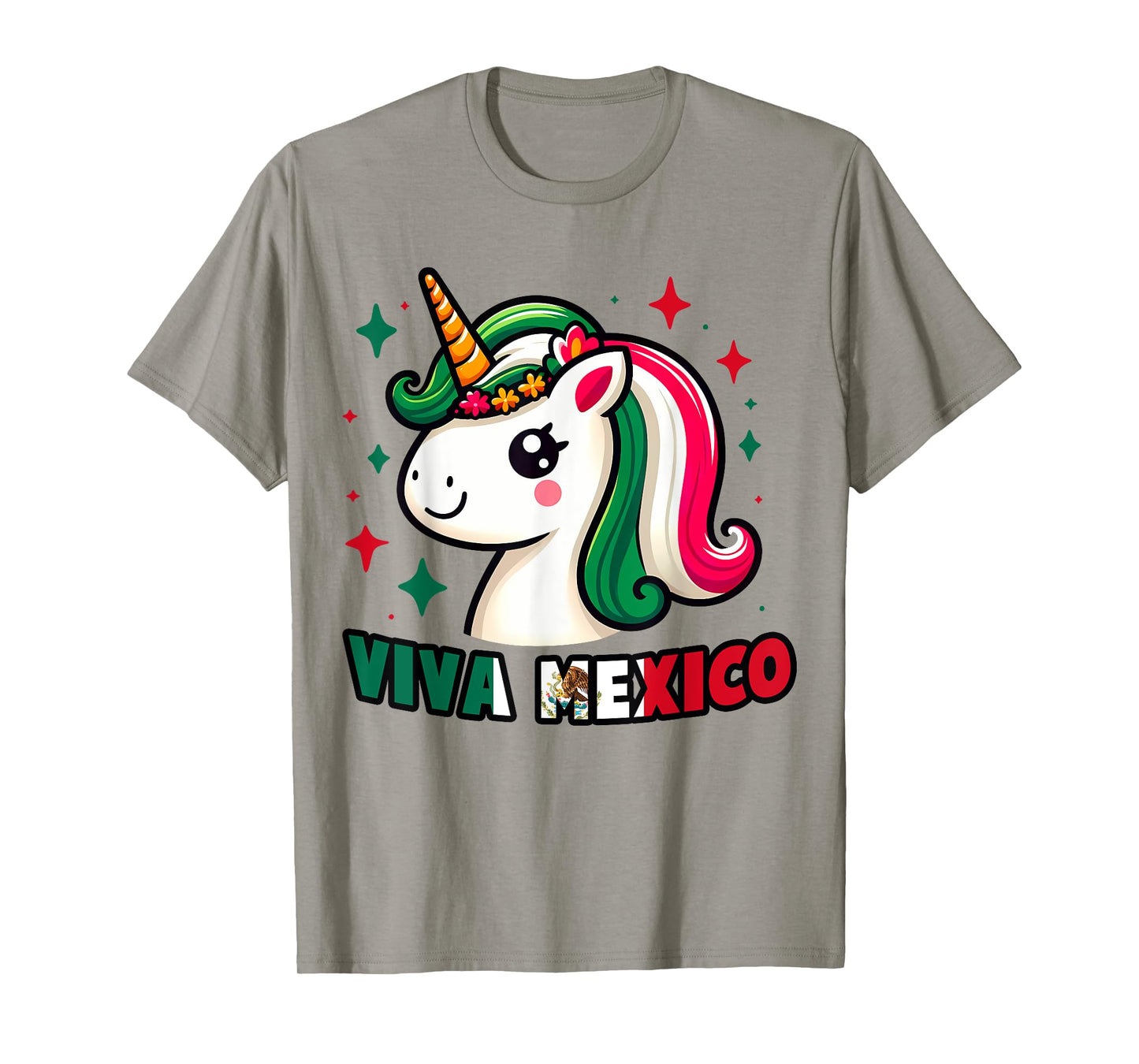 Unicorn Viva Mexico Mexican Independence Day Kids Boys Girls T-Shirt