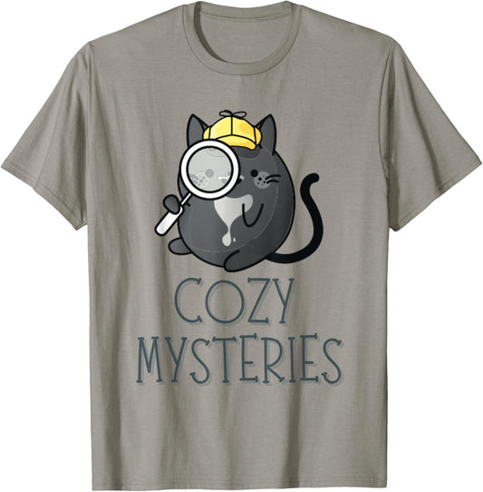 Cozy Mysteries | Cute Cat Cozy Murder Mystery Cat Detective T-Shirt