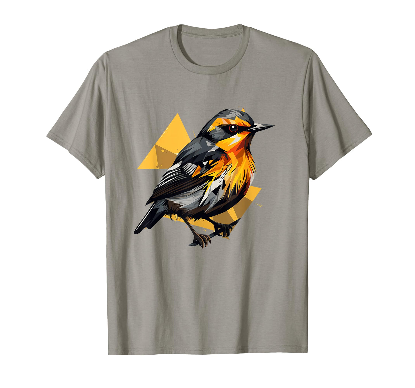 Blackburnian Warbler Geometric Patten Art,Cute Bird Lover T-Shirt
