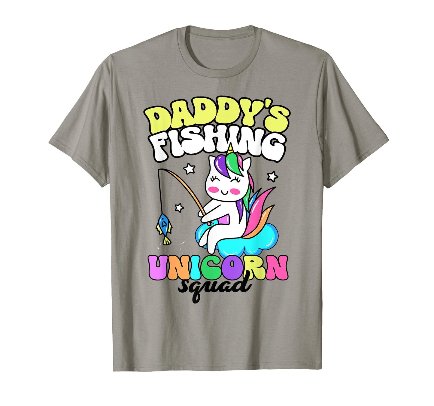 Cute Fishing Shirt For Girls Daddy's Fishing Unicorn Squad T-Shirt