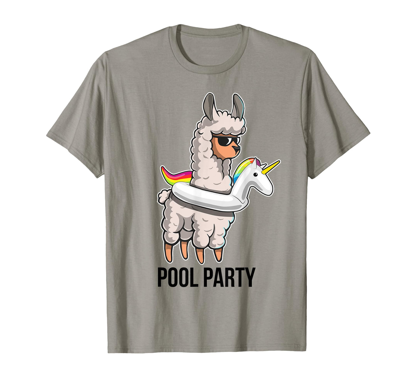 Pool Party Llama Unicorn Float Shirt Funny Llama Gifts Women T-Shirt