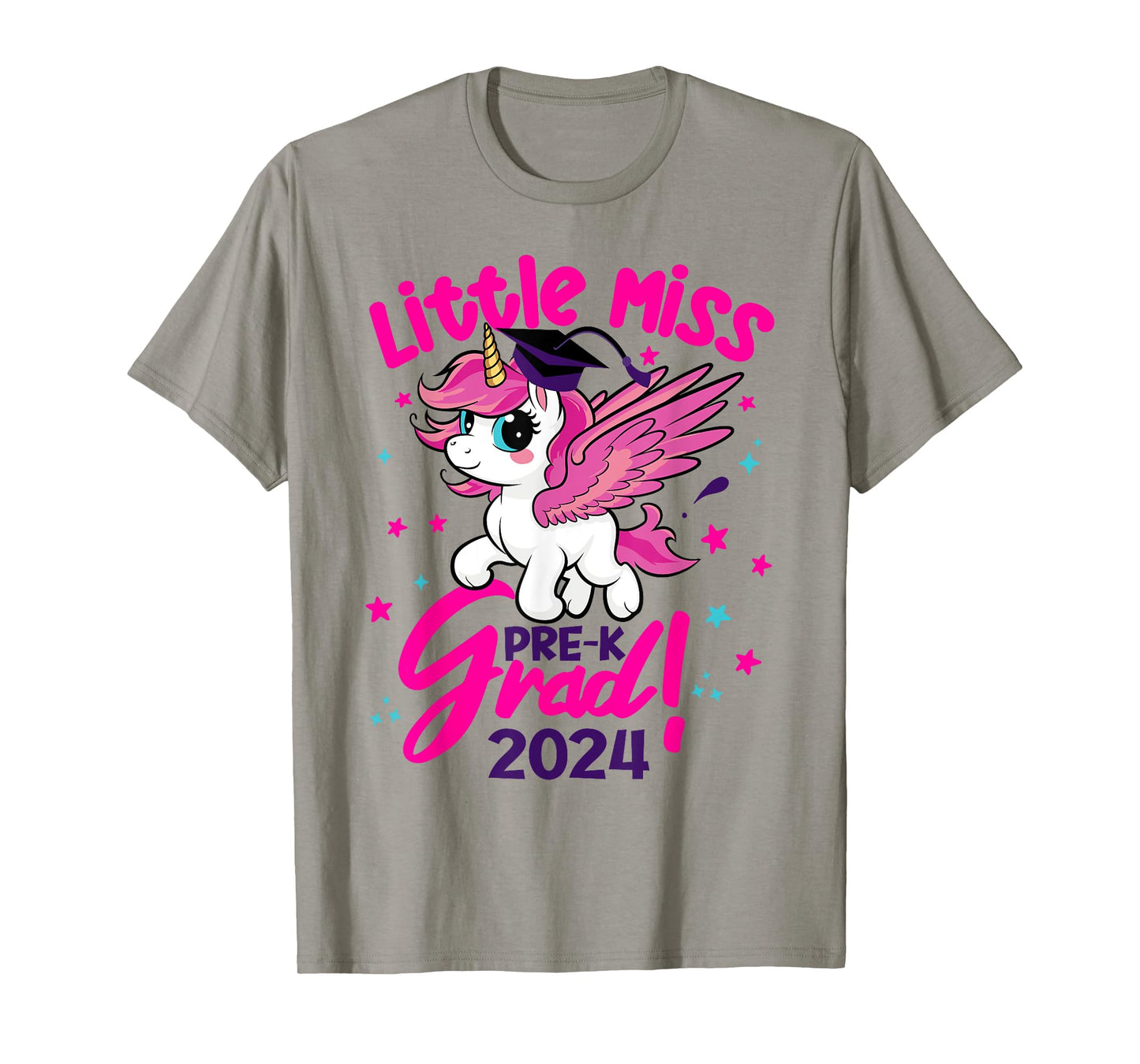 Unicorn Miss Pre-k Grad Preschool Graduation 2024 Kids Team T-Shirt