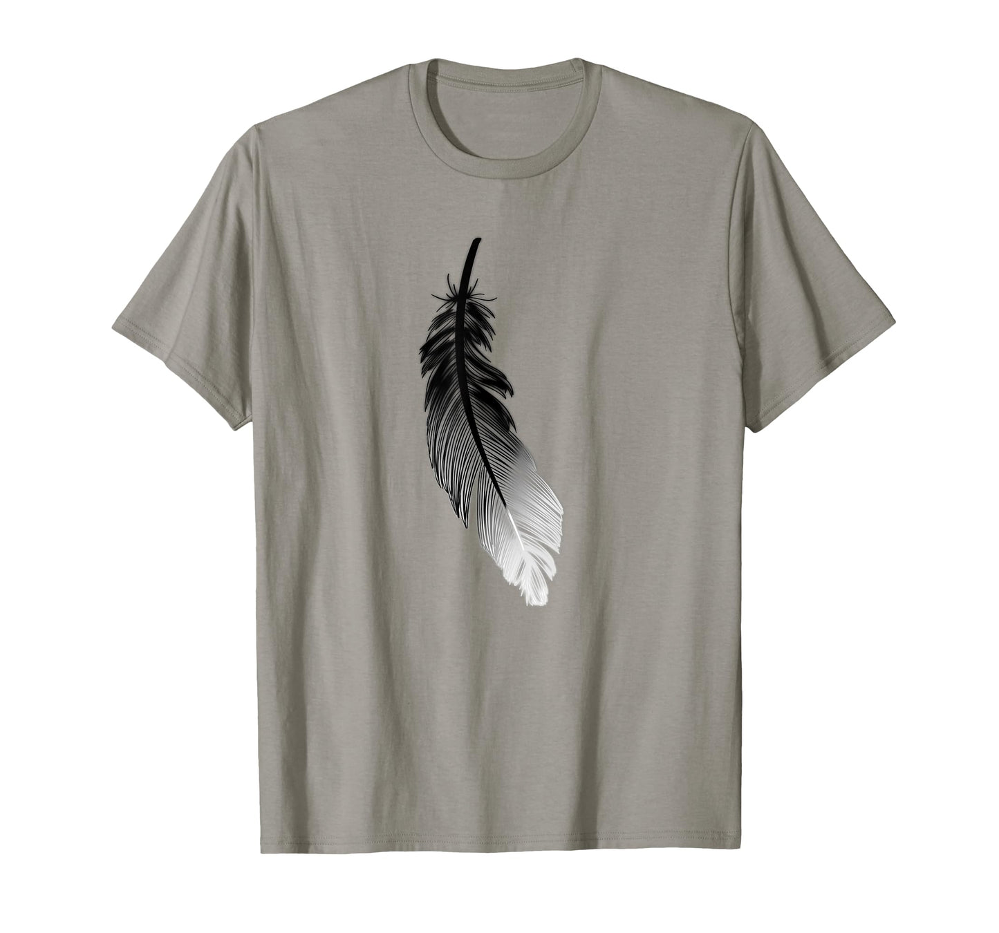 Shirt with Black Feather Print T-Shirt