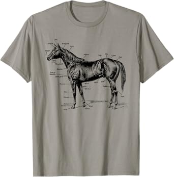 Big Texas Anatomy of a Horse T-Shirt T-Shirt