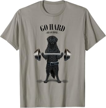 Black Labrador Dog Weightlifting in Fitness Gym T-Shirt