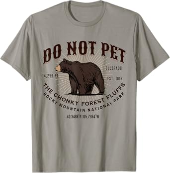 Rocky Mountain National Park Black Bear Funny Souvenir T-Shirt