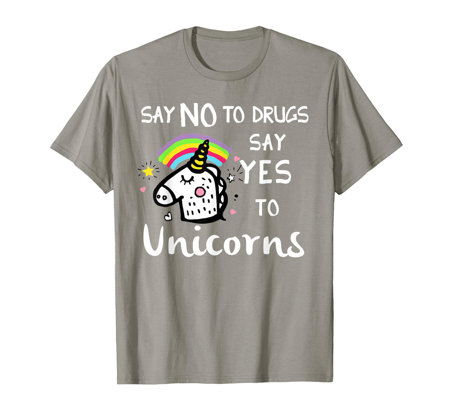 Red Ribbon Week Kids Youth Say No Say Yes to Unicorns T-Shirt