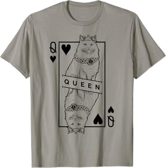 Siberian Cat Lover Queen Of Hearts Funny Pop Art T-Shirt