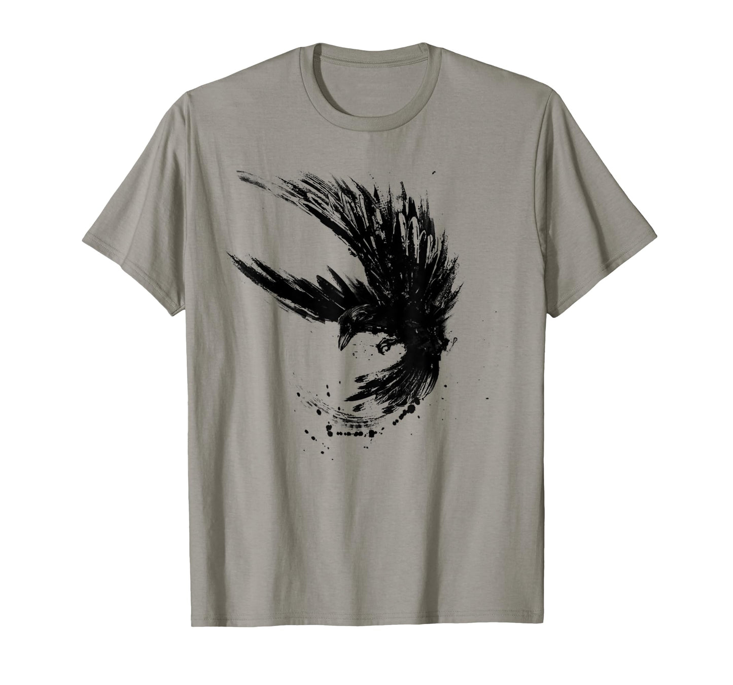 Raven T-Shirt, Crow Raabe Motif, Women's Men's Hoodie Black T-Shirt