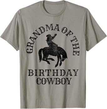 Grandma of the Birthday Cowboy Western Rodeo Party Matching T-Shirt
