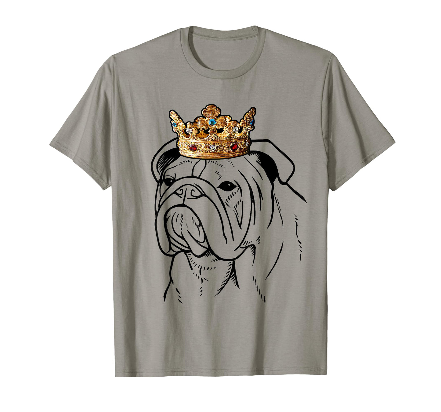 Bulldog Wearing Crown T-Shirt