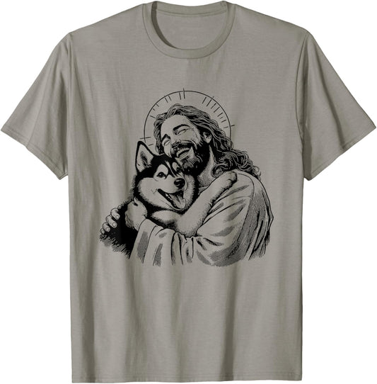 Jesus Siberian Husky - Funny Christian Religious Dog Lover T-Shirt