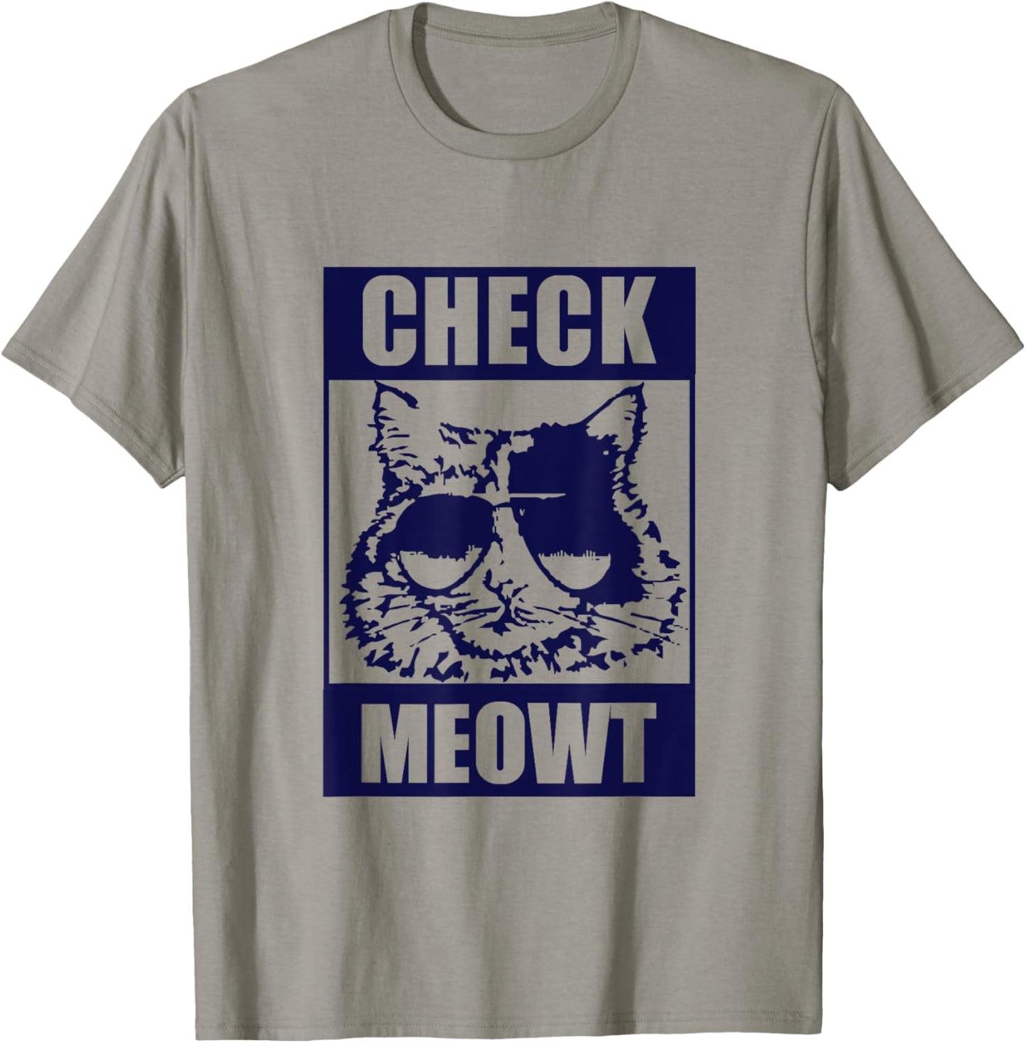 CAT T-SHIRT Funny Cat Tee "CHECK MEOWT" T-Shirt
