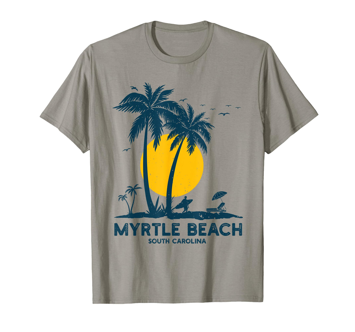 Family Vacation Retro Sunset South Carolina Myrtle Beach T-Shirt