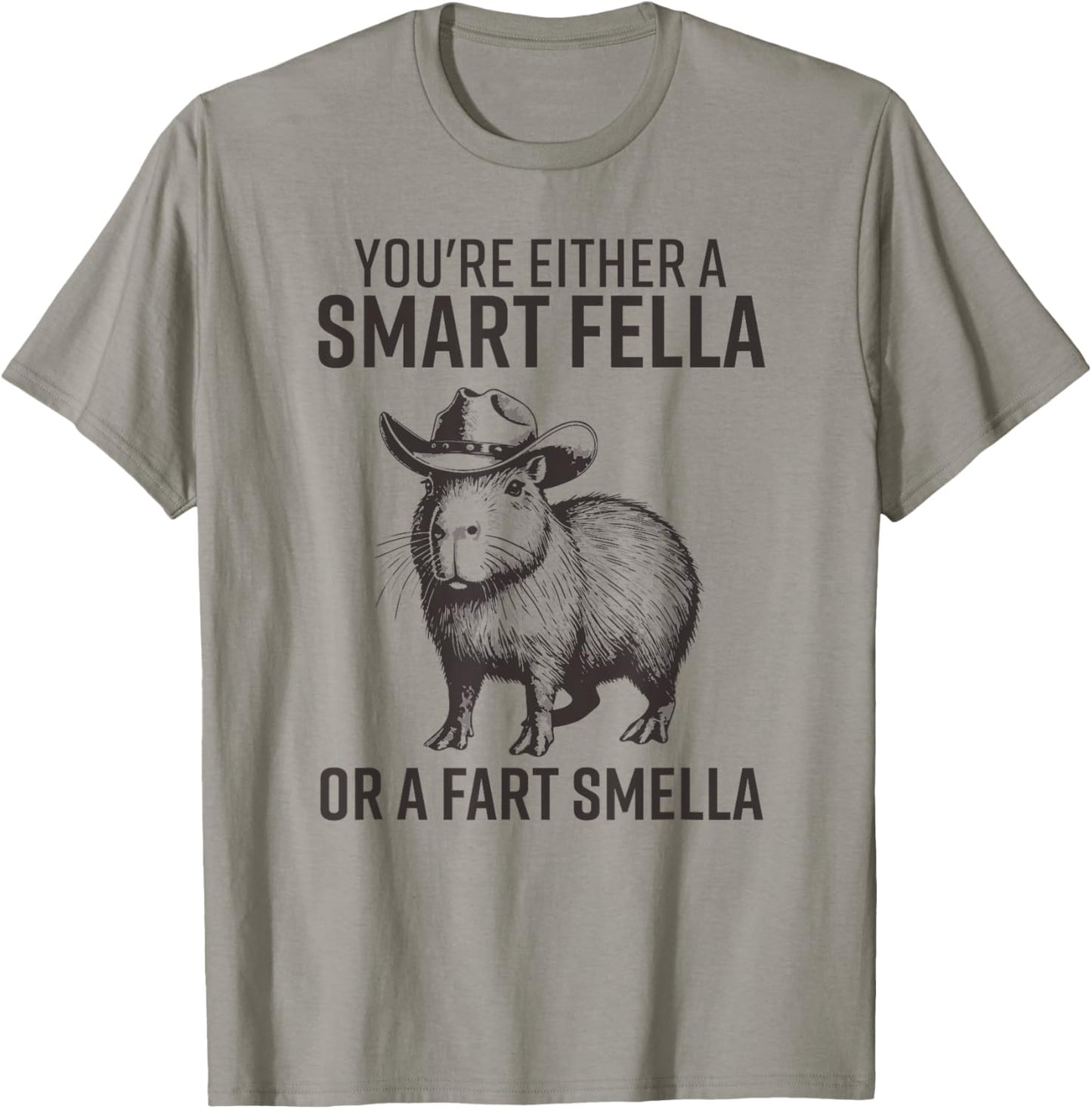 You're Either A Smart Fella Or A Fart Smella Funny Capybara T-Shirt