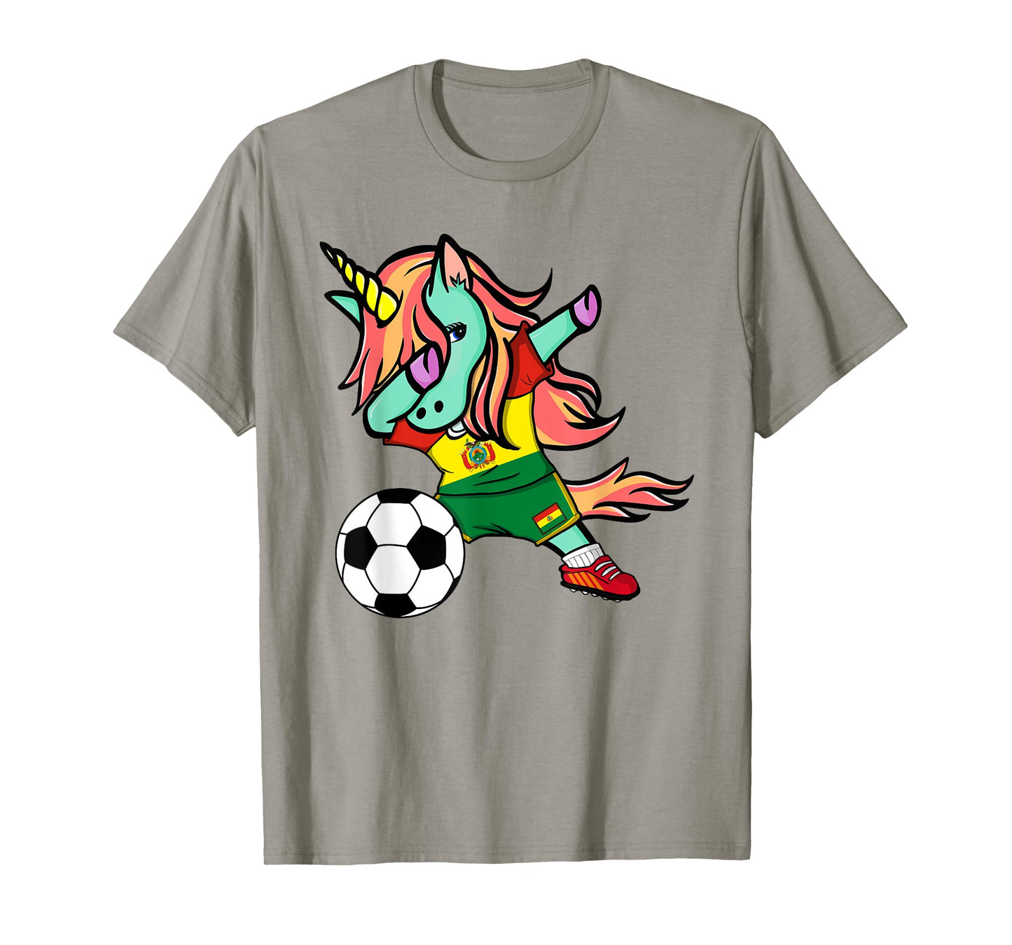 Unicorn Dab Bolivia Soccer Jersey Bolivian Football Lover T-Shirt