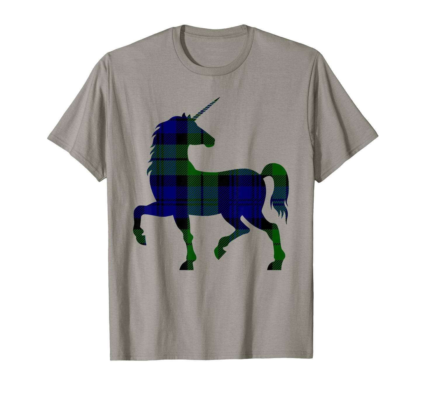 Black Watch Plaid Unicorn Scottish Pride Tartan T-Shirt T-Shirt