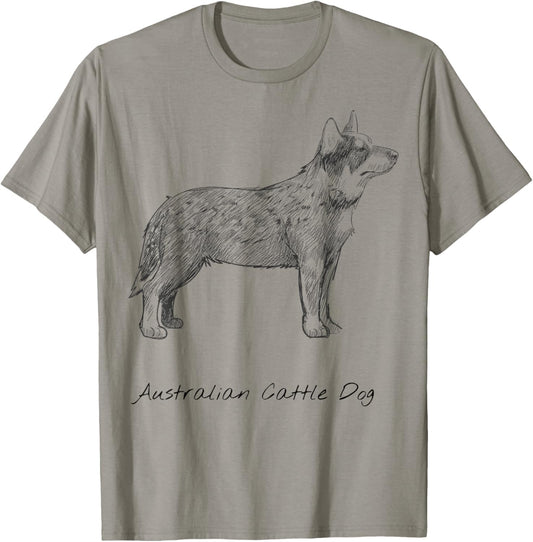 Australian Cattle Dog Sketch Shirt