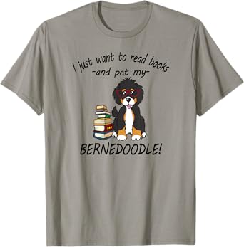 Cute Read Books Bernedoodle Dog Lover T-Shirt