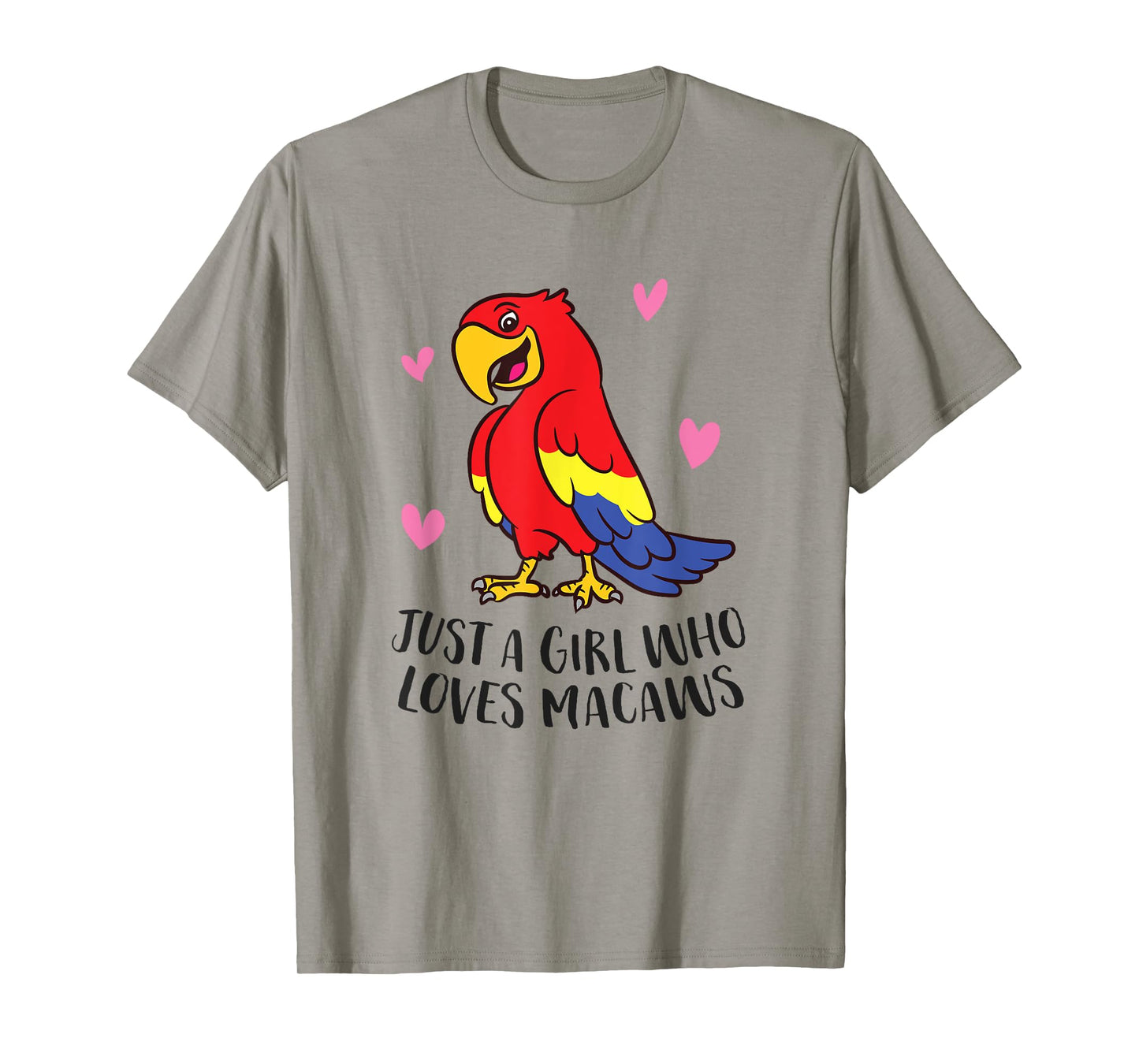 Just a Girl Who Loves Macaws Cute Macaw Girl T-Shirt