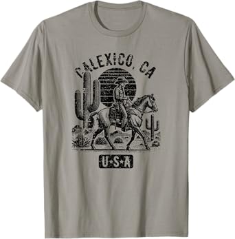 Calexico California USA Cowboy Horse Vintage Style Design T-Shirt