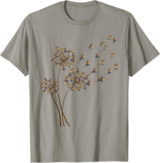 Yorkshire Terrier Flower Fly Dandelion Fun Dog Lover Dog Dad T-Shirt