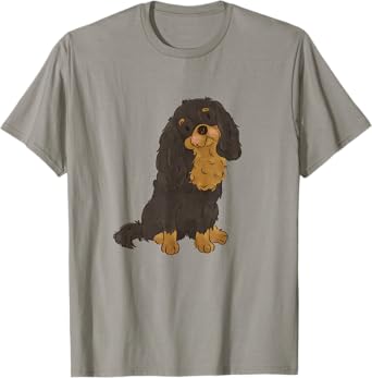Black and Tan Cavalier King Charles Spaniel Cavie Mom T-Shirt