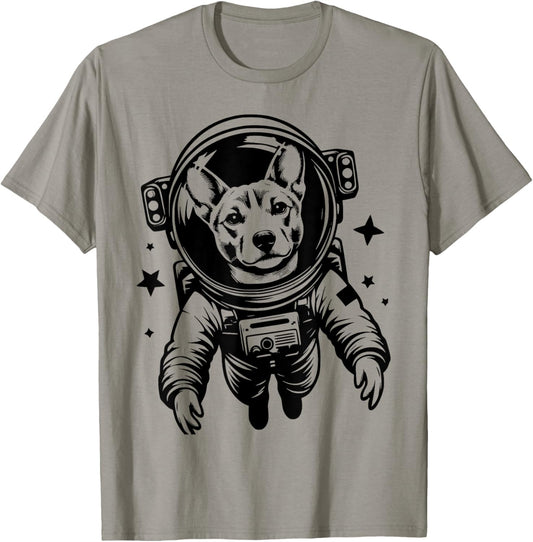 Dog Dad Mom Space - Astronaut Basenji T-Shirt