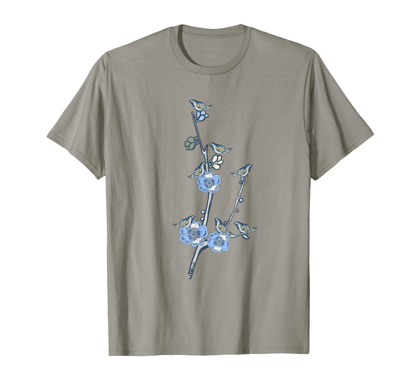 Chinoiserie Blue bird And flowers Chinoiserie Design T-Shirt