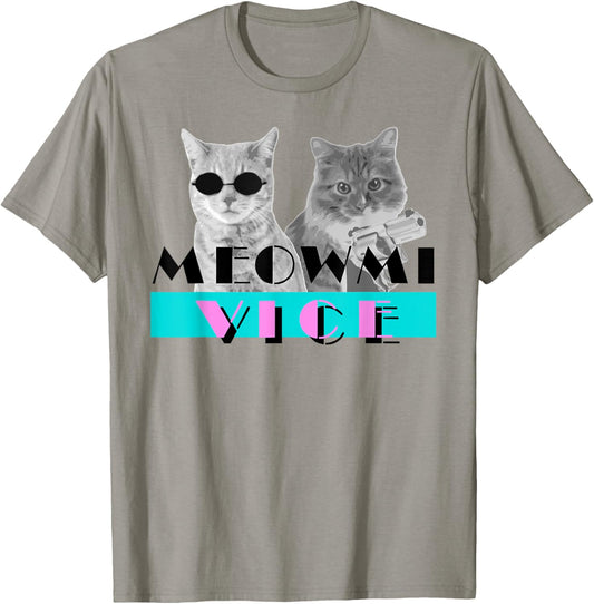 Kitten Meowmi Vice 80s Miami Funny T Shirt - Cat Lovers Gift T-Shirt