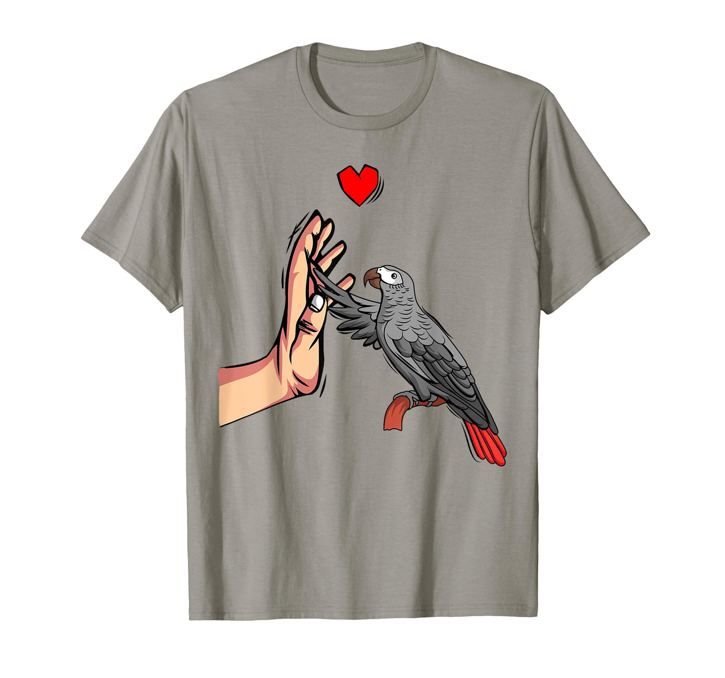 African Grey Parrot Love funny Womens T-Shirt