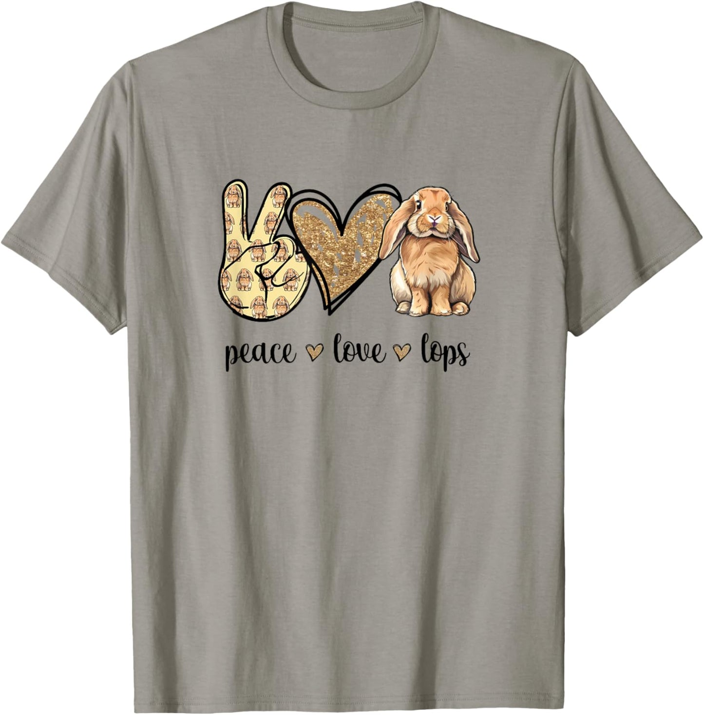 Peace Love Mini Holland Lop Bunny Rabbit Lover T-Shirt