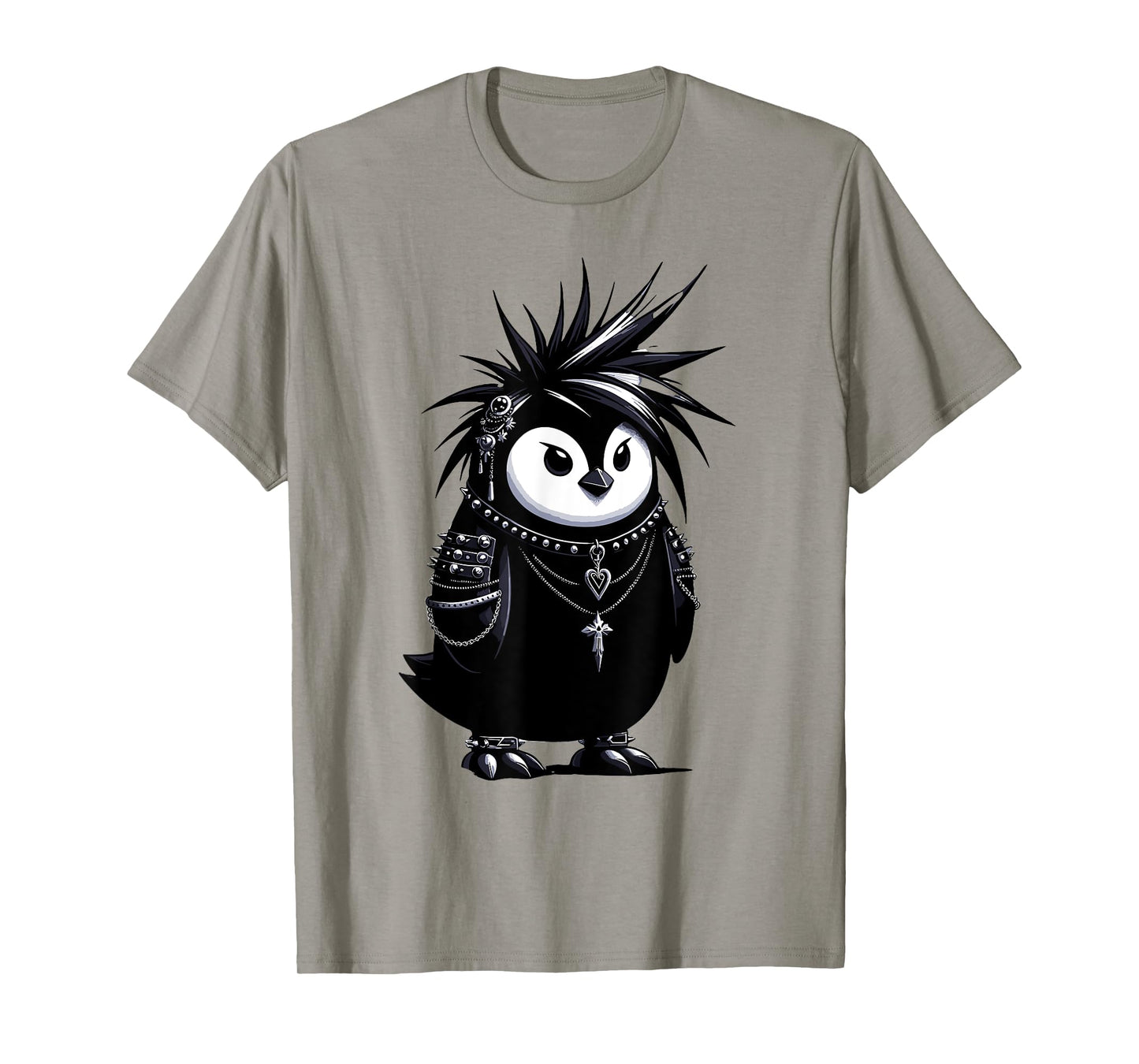 Cool Gothic Aesthetic Penguin Lover Grunge Goth Penguin T-Shirt