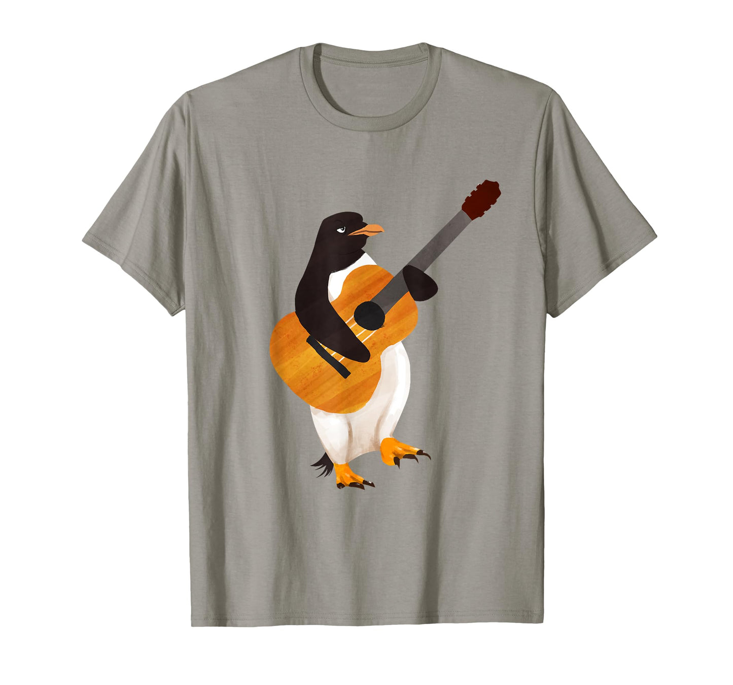 Penguin Arctic Bird Acoustic Guitar - Guitarist T-Shirt