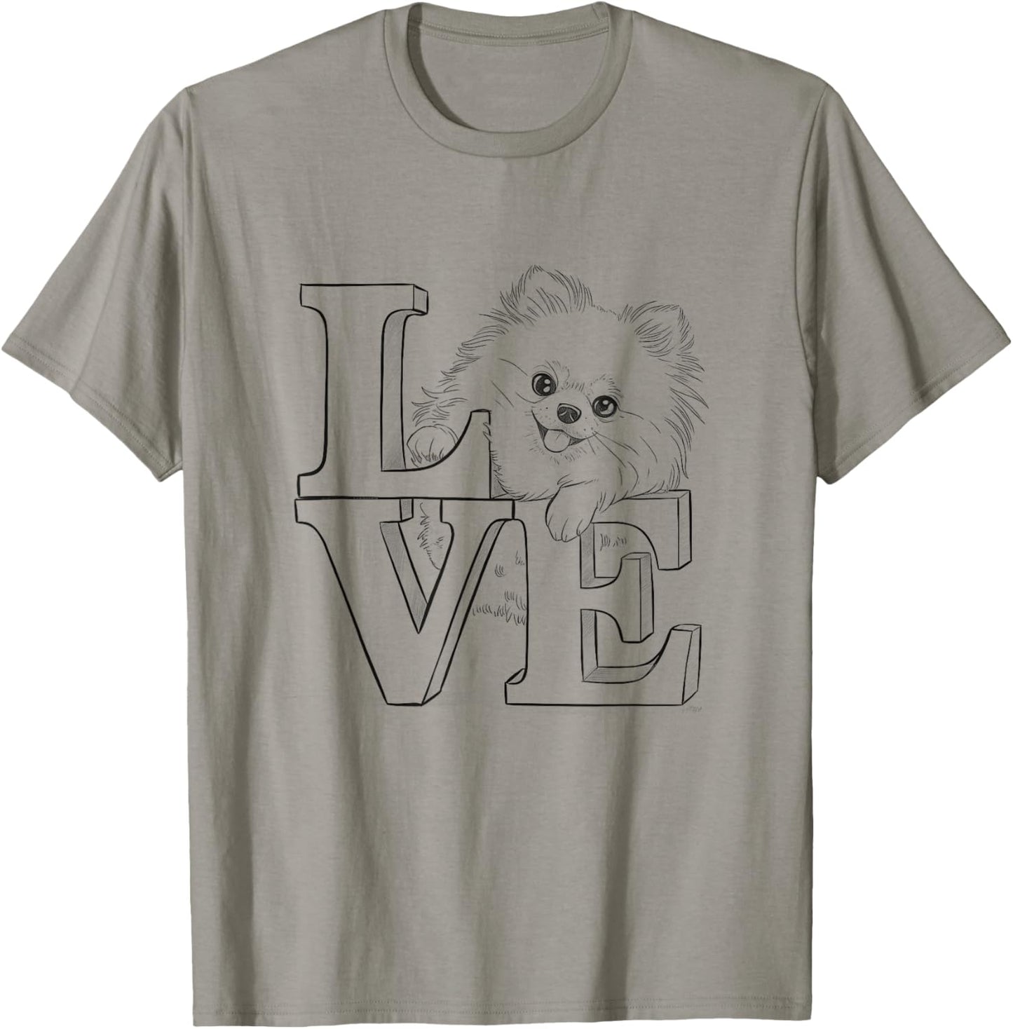 Pomeranian Pom Dog Love Design Idea For Him And Her T-Shirt