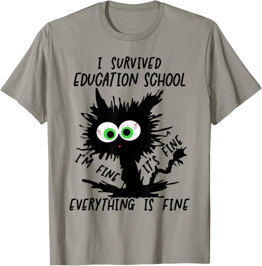 I Survived Education School Graduation 2024 T-Shirt