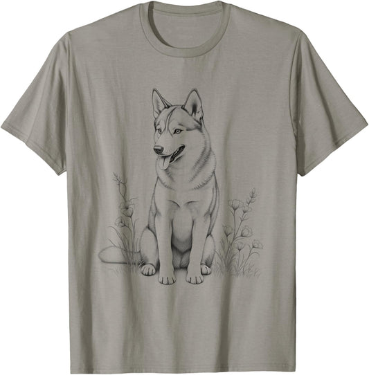 Siberian Husky Dog Design Idea Men Women T-Shirt