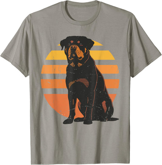 Retro Rottweiler Dog Lovers Gift Vintage Rottie Men Women T-Shirt