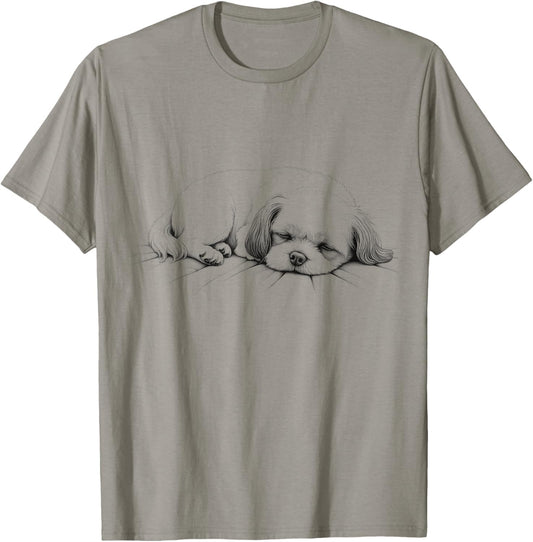 Shih Tzu Dog Sleeping Design Idea T-Shirt