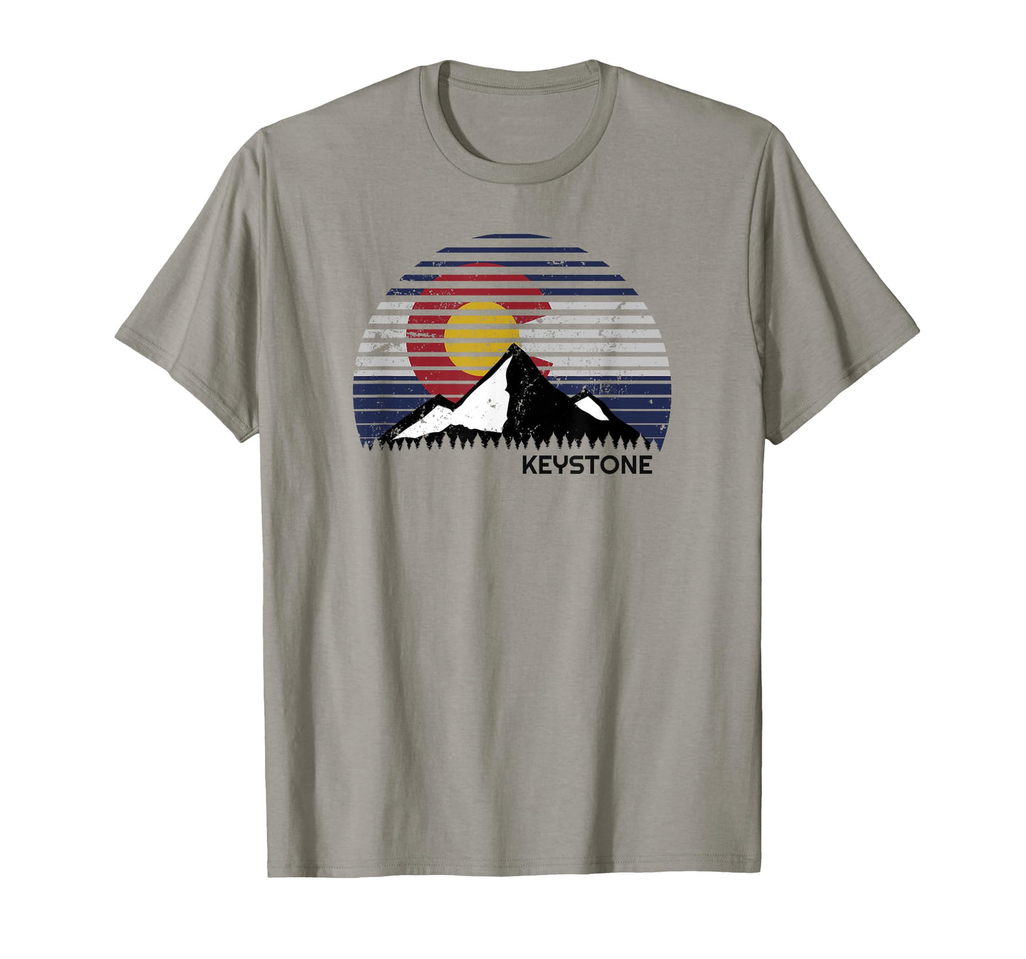 Keystone, Colorado x CO Flag Mountain Top T-Shirt