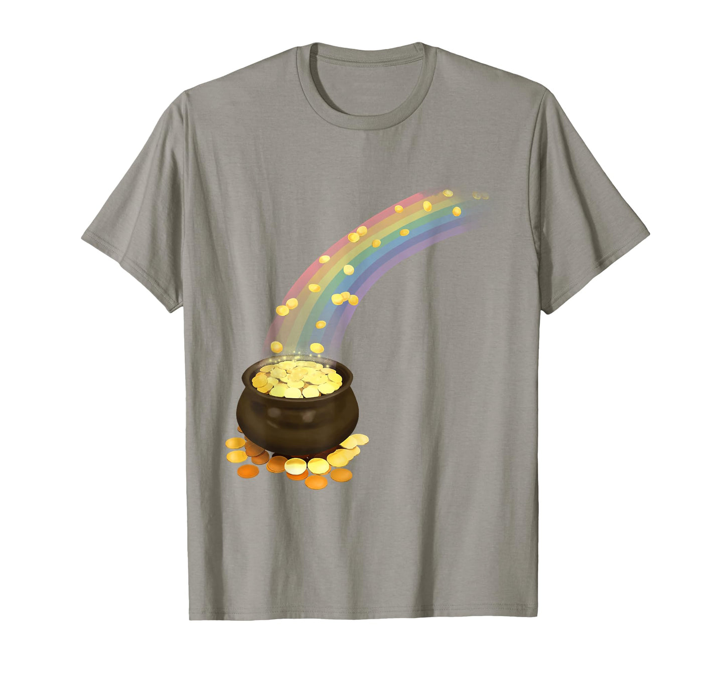 St Patrick's Day Leprechaun's Pot of Gold at End of Rainbow T-Shirt