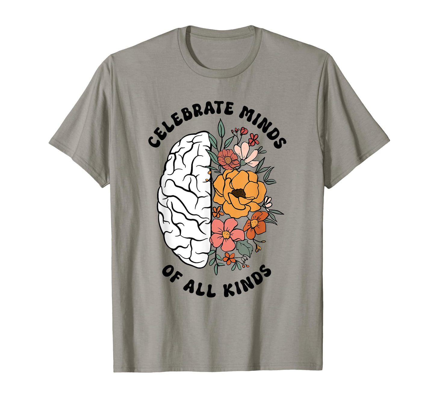 Autism Awareness Celebrate Minds Of All Kinds Floral Teacher T-Shirt for Men Women Kids