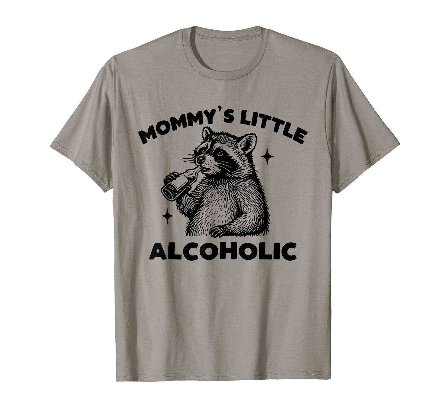 Funny Mommy’s Little Alcoholic Cute Raccoon Meme T-Shirt
