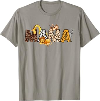 Mama of The Wild One Zoo Birthday Safari Jungle Family T-Shirt