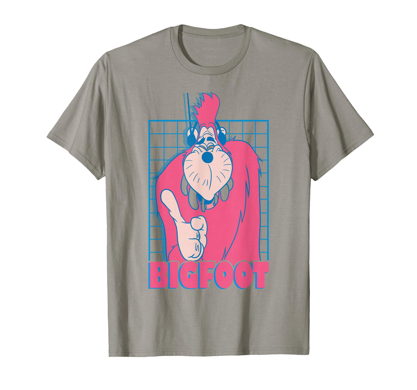 Disney A Goofy Movie Retro Vintage Neon Bigfoot Grid T-Shirt