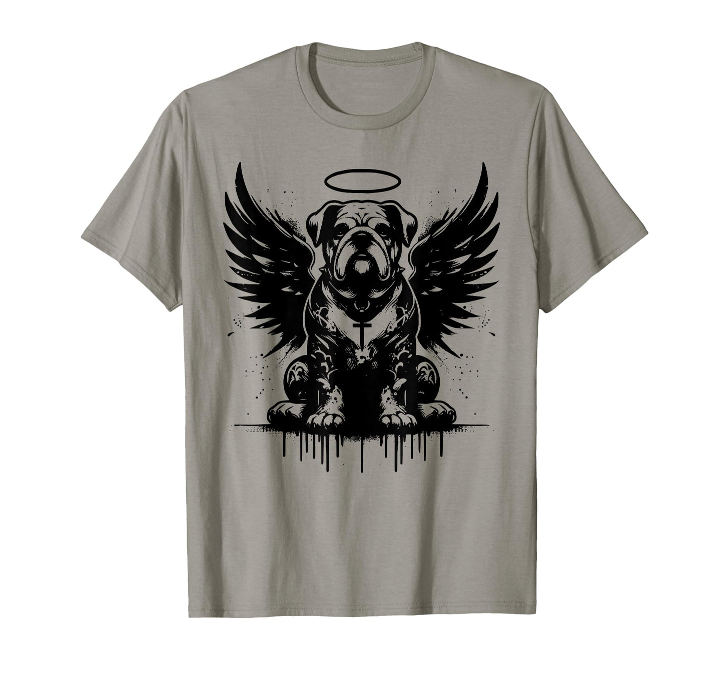 Bulldog With Wings Of An Angel Men Women T-Shirt