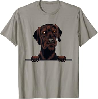Short Haired Pudelpointer Dog Breed Popping Up Fun Dog Owner T-Shirt for Men Women Girls Kids
