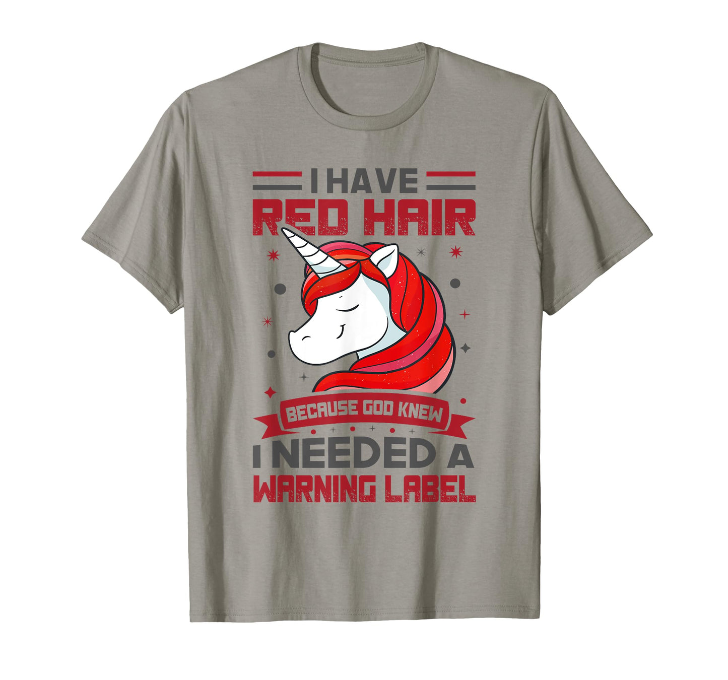 Red Hair Warning Label Redhead Gingers T-Shirt