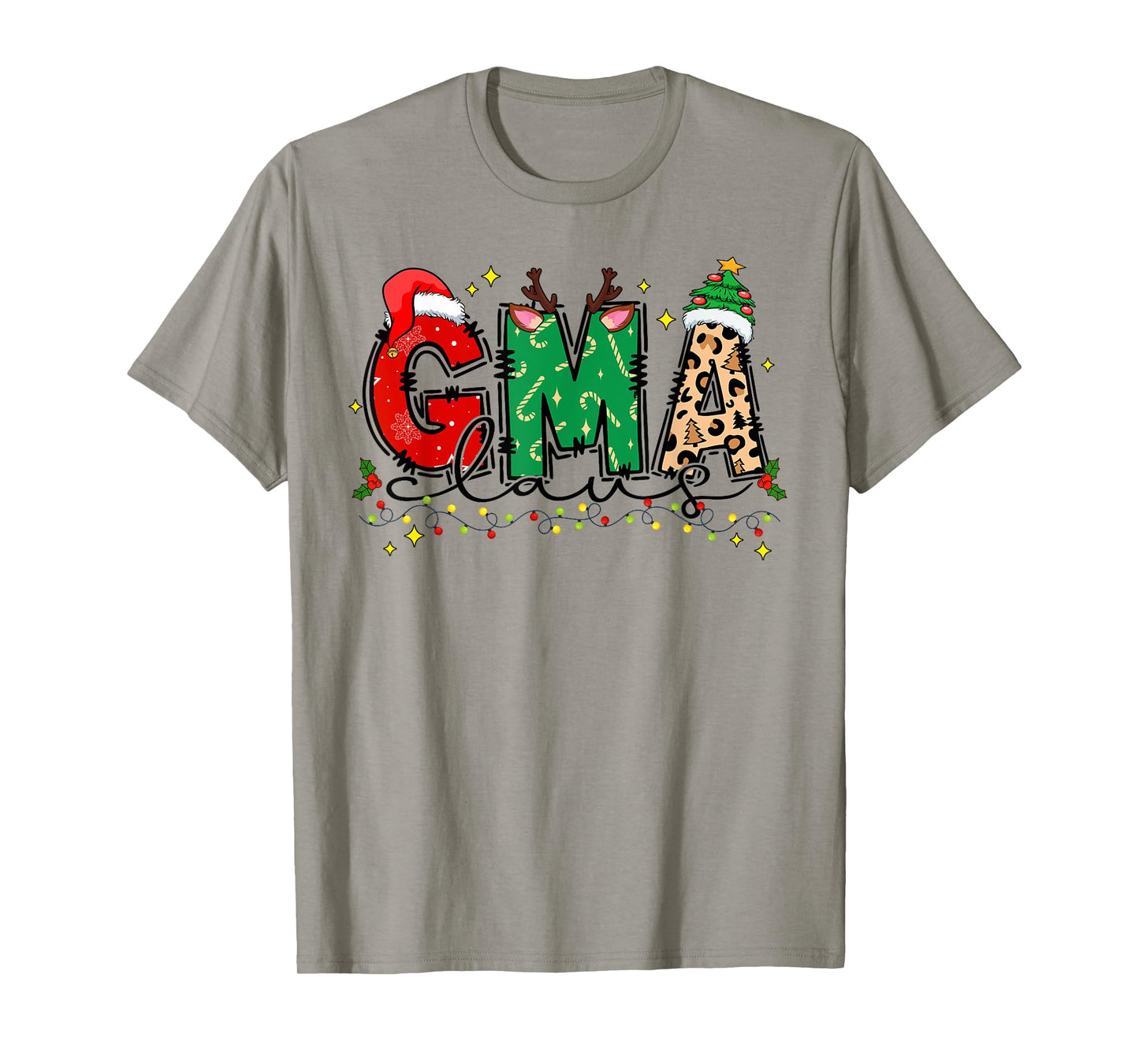 Cute Gma Claus Christmas Family Matching Pajamas Funny Xmas T-Shirt