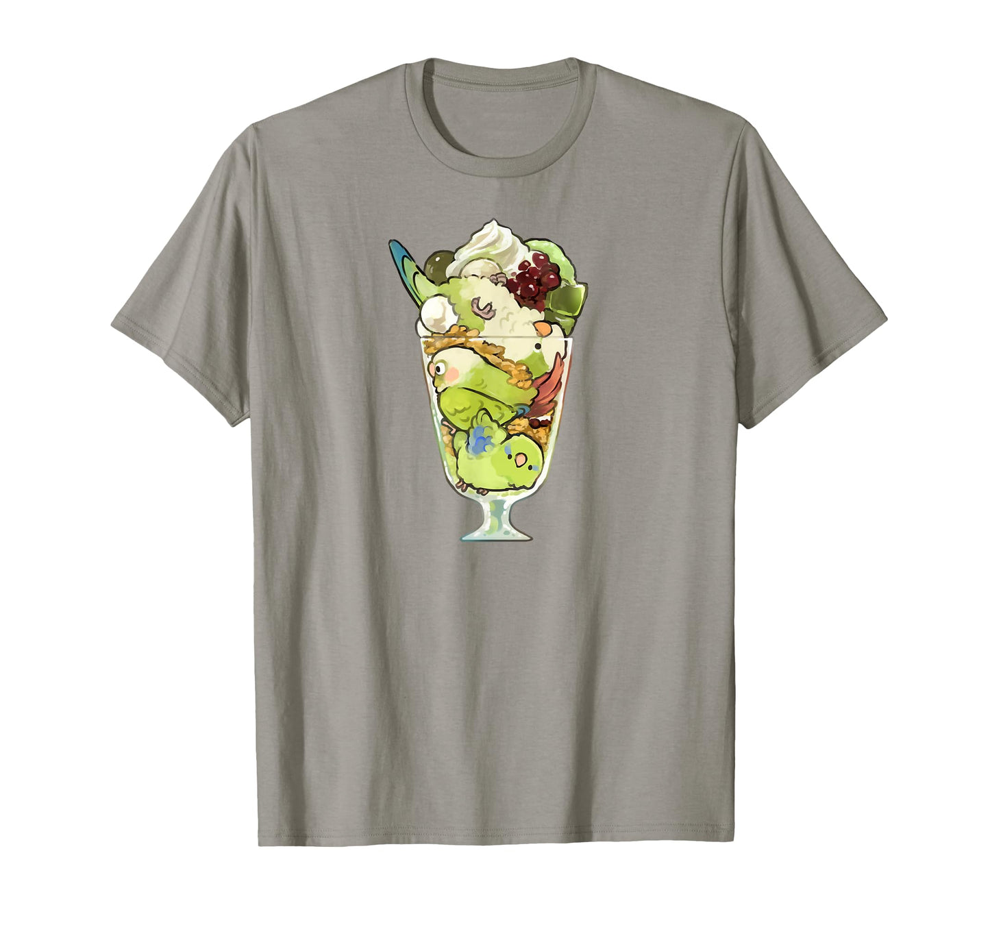 Bird Parfait (Green) Quaker Green Cheek Conure Parrotlet T-Shirt